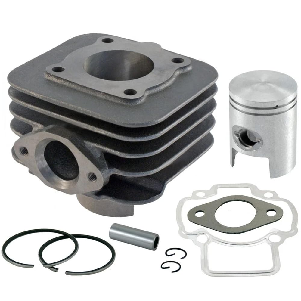 Gruppo Termico Completo Ø 40mm per Motore P i a g g i o 50cc 2T Aria - Kit Cilindro, Pistone, Fasce e Spinotto 12mm - Compatibile con Zip, Typhoon, NRG, Liberty, Free, Stalker