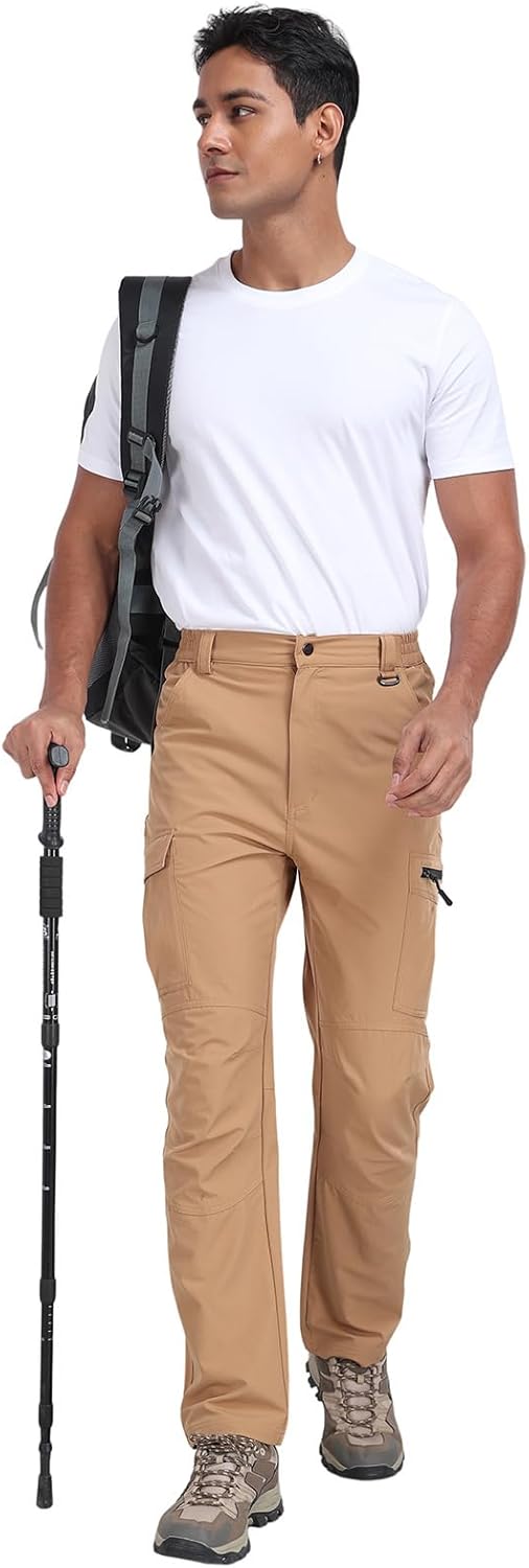 Men's Hiking Cargo Pants Water Resistant Quick Dry Lightweight Fishing Camping Cycling Travel Outdoor Pants - Image 6