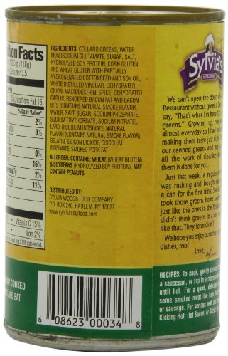 Sylvia's Specially-Seasoned Collard Greens, 14.5 Ounce Cans (Pack of 12) - Image 7