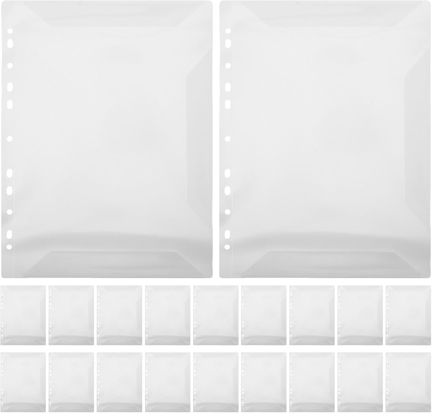 20pcs Music Binder Sheet Protectors for Piano Sheet Music, Plastic Double-Sided Sleeves, Heavy Duty A4 Standard Paper Document Holders, Flexible Storage for Performance