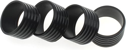 FDXGYH Agarre para raqueta de tenis, anillo de goma con agarre antideslizante para raqueta de tenis de bádminton absorbente en su lugar, color negro