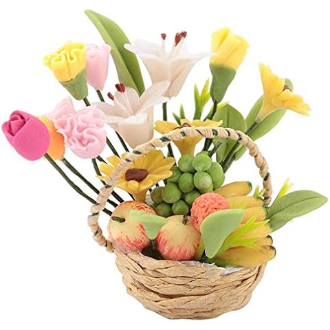 Miniature Flower and Fruit Basket for Dolls Cover