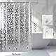 WedDecor Duschvorhang, wasserdicht, robust, PVC, transparent, 3D-Effekt, Kieselsteine, bedruckt, schimmelresistent, mit magnetischer Unterseite, 12 Vorhanghaken, 180 cm x 200 cm