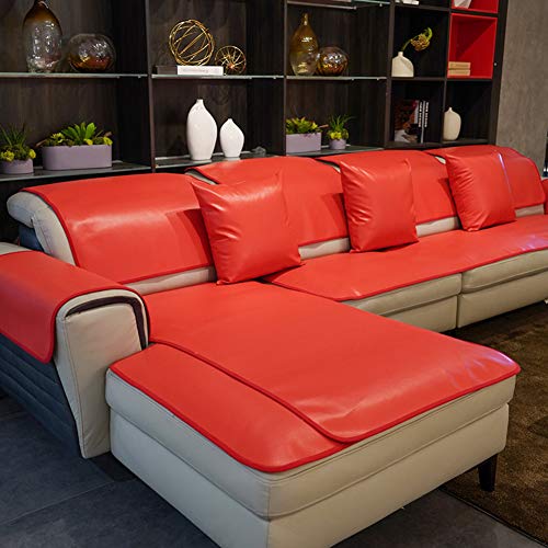 GGYDD Cuero Impermeable Funda para Sofá,Antideslizante Aislamiento De Orina Seccional Slipcovers Cubiertas del Sofá Protector De Muebles Toalla...