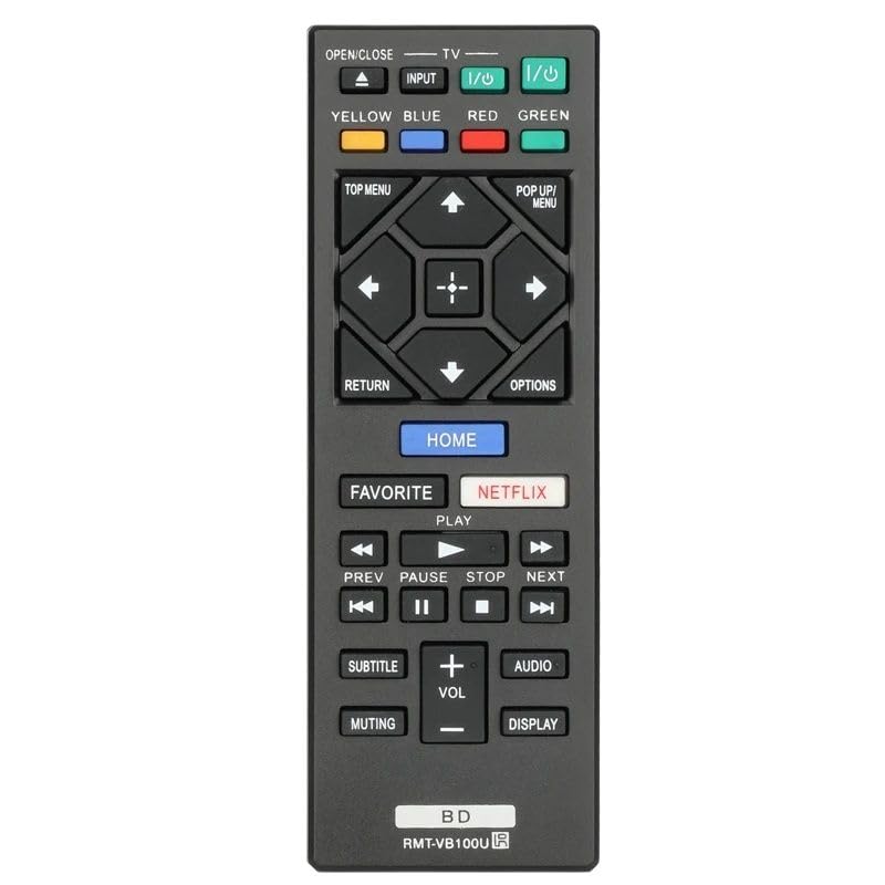 1pc for RMT-VB100U Blu-Ray-Disc-DVD-Player-télécommande-Remplacement avec Bouton Netflix, for Lecteur DVD Blu-Ray Disc