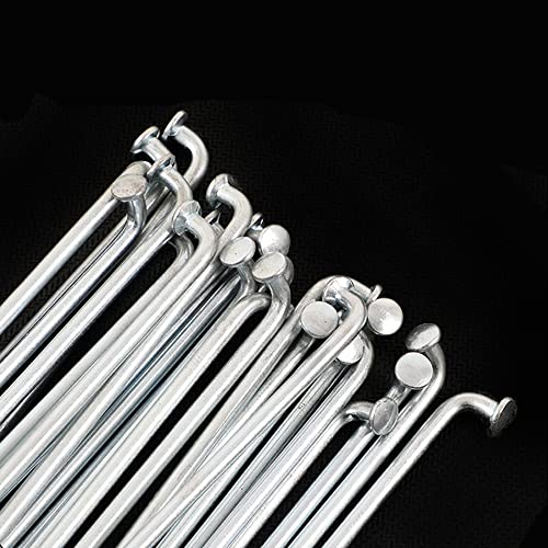 10G Electric Bicycle Spokes Silver Carbon Steel 3.0 Mm Diameter E-Bike Motorcycle Spokes With 12 Mm Nipples 55-220 Mm Bicycle Spoke For E-Bike Motorcycle (100Mm) #TOP1