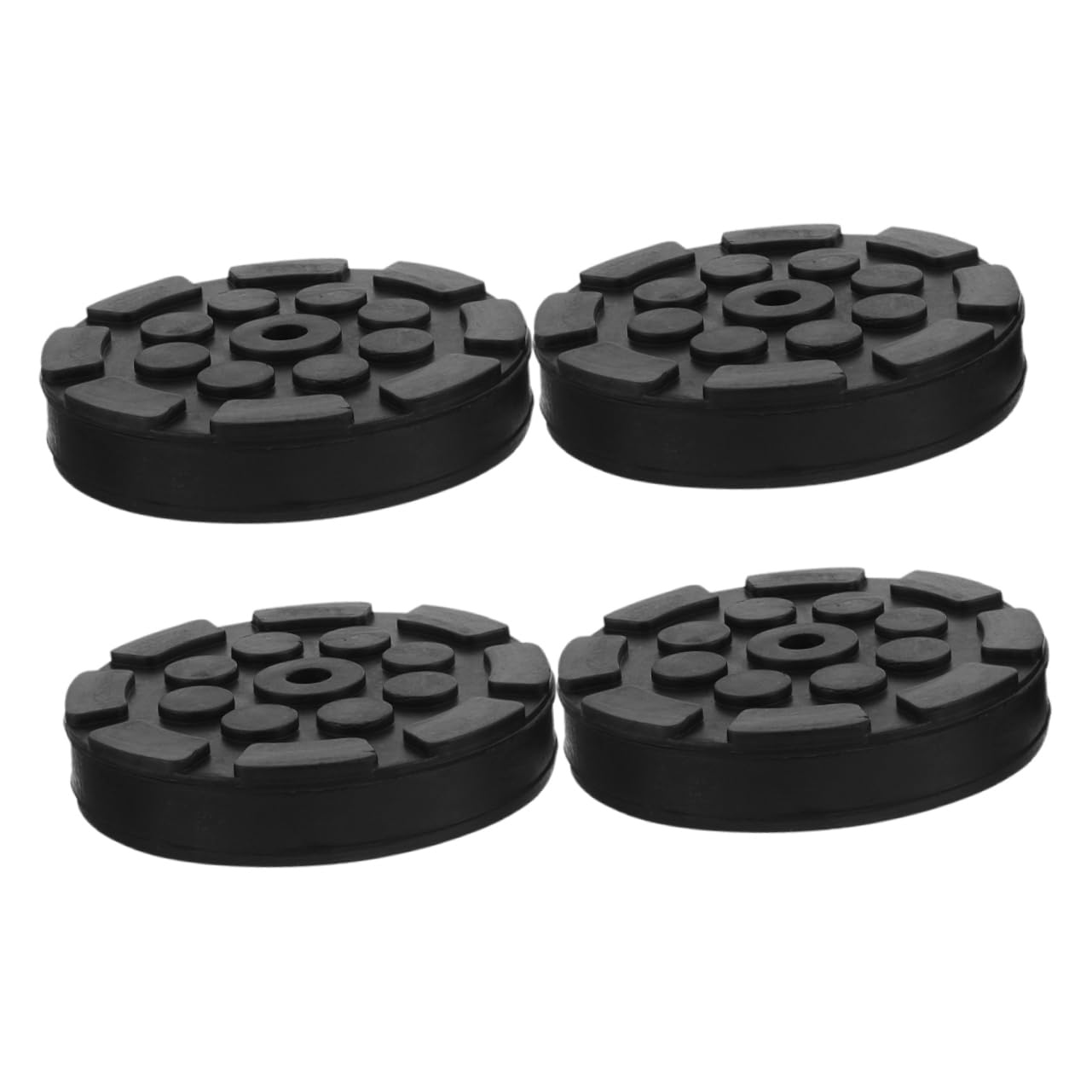 SOLUSTRE 4Pcs Rubber Jack Pad Adapter for Car Lifts Octagonal Shape Slip Floor Protection Durable and Multi Functional Use for Automotive Repair and Construction Sites