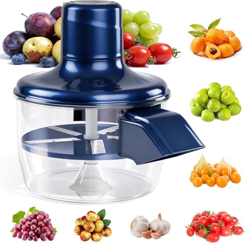 Image of Electric 5 Blade Design Peeler Machine for Grape, Tomato, Garlic, Cherry, Onion Portable Peeler Tool with 1300mAh Large Battery 1.5L Unbreakable Container for Travel, Kitchen, Hotel (Big)