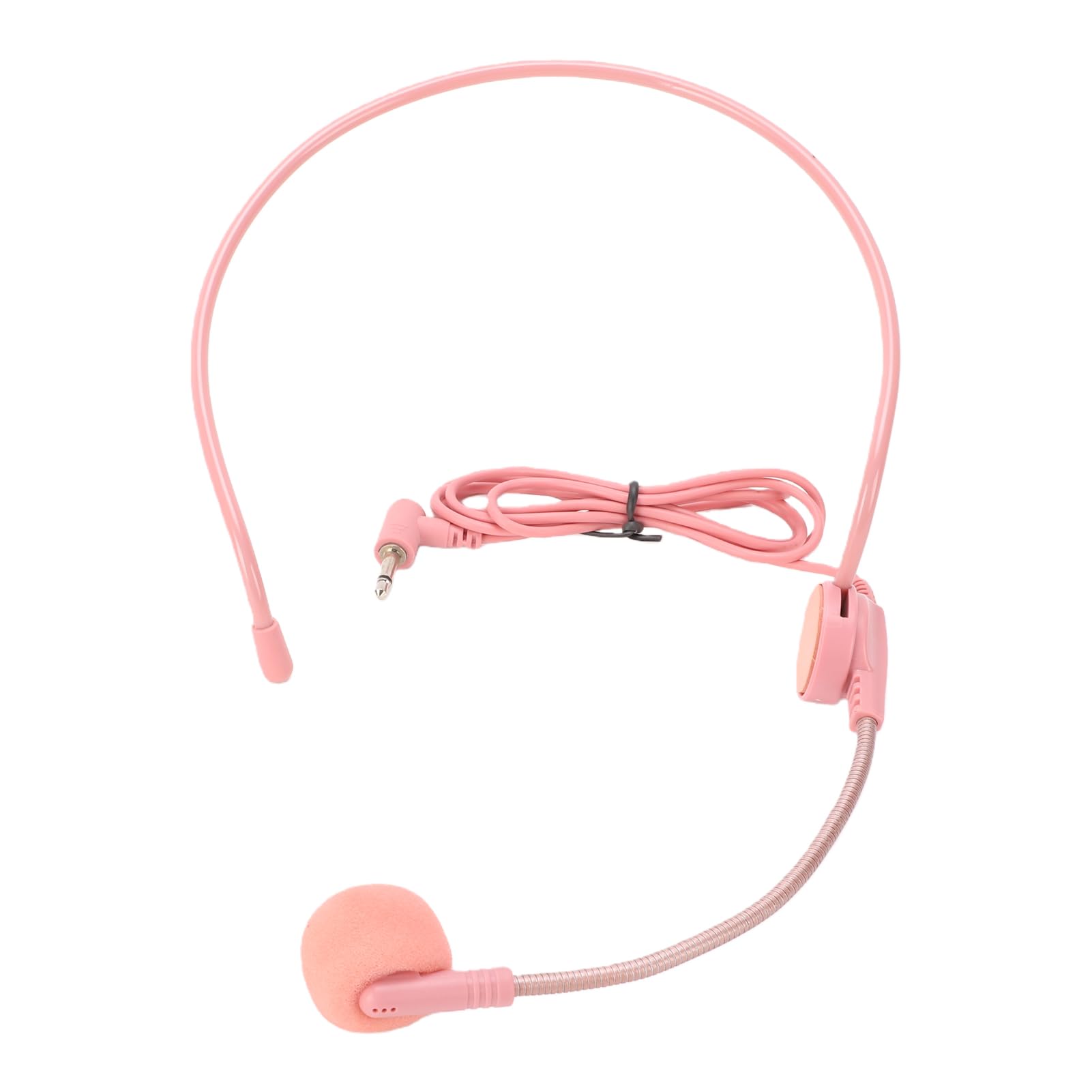 Yanmis Fake Headset, Costume Cosplay Accessories for Kids and Adults, Adjustable Fake Microphone Headset for Music Party Stage Outfit Halloween Pink