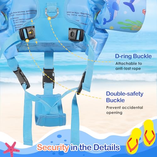 image for MoKo Kids Swimming Vest, Toddler Floaties, Arm Band Floaties with Adju
