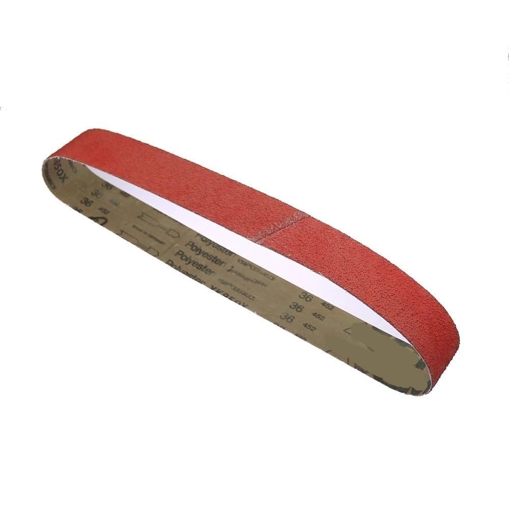 Paquete de 4 correas abrasivas de lijado de cerámica, grano 36-120, varios tamaños for pulido de metales(P120,1220X50mm)