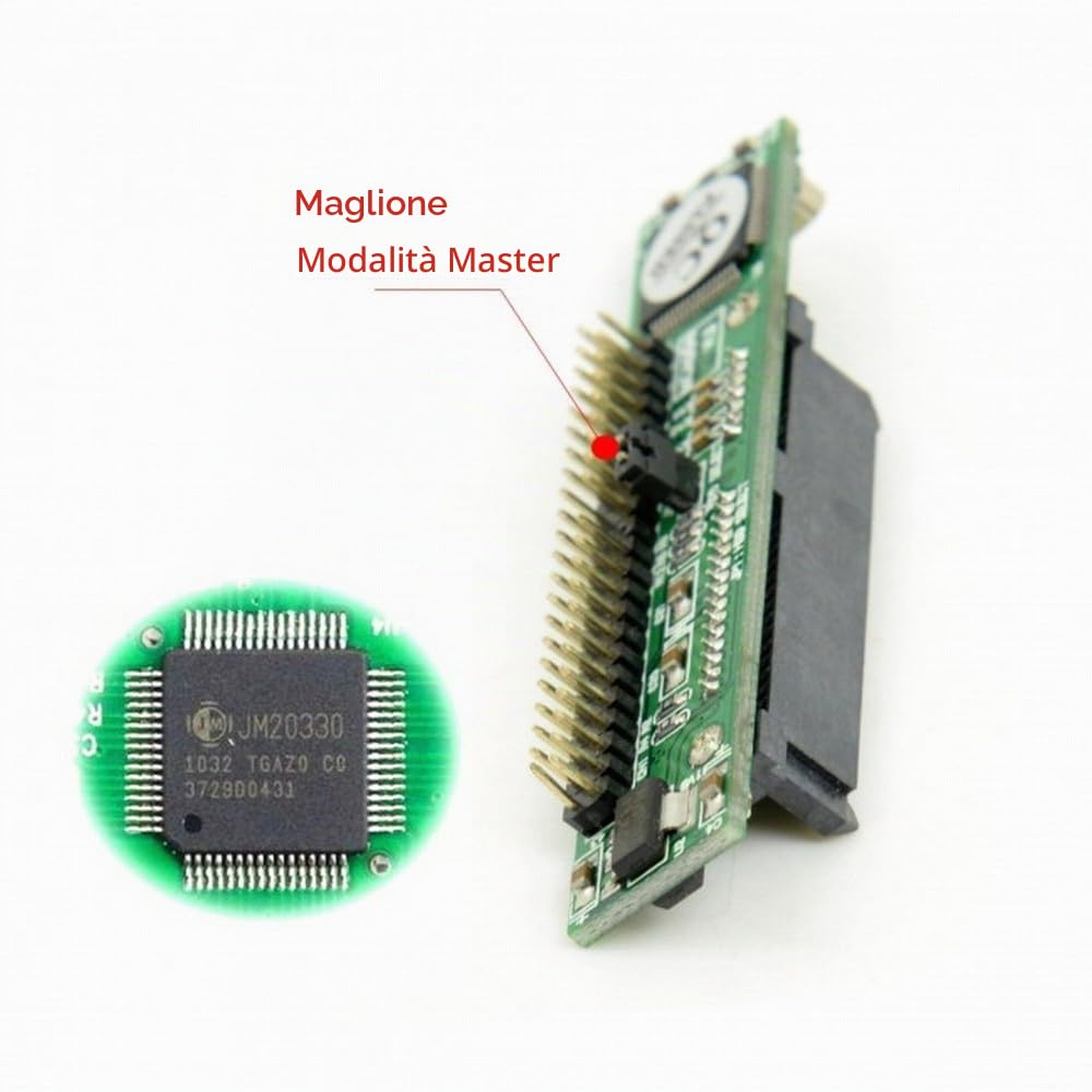Adattatore convertitore scheda madre CY SATA femmina a IDE 44 pin PCBA per disco rigido da 2,5" per laptop