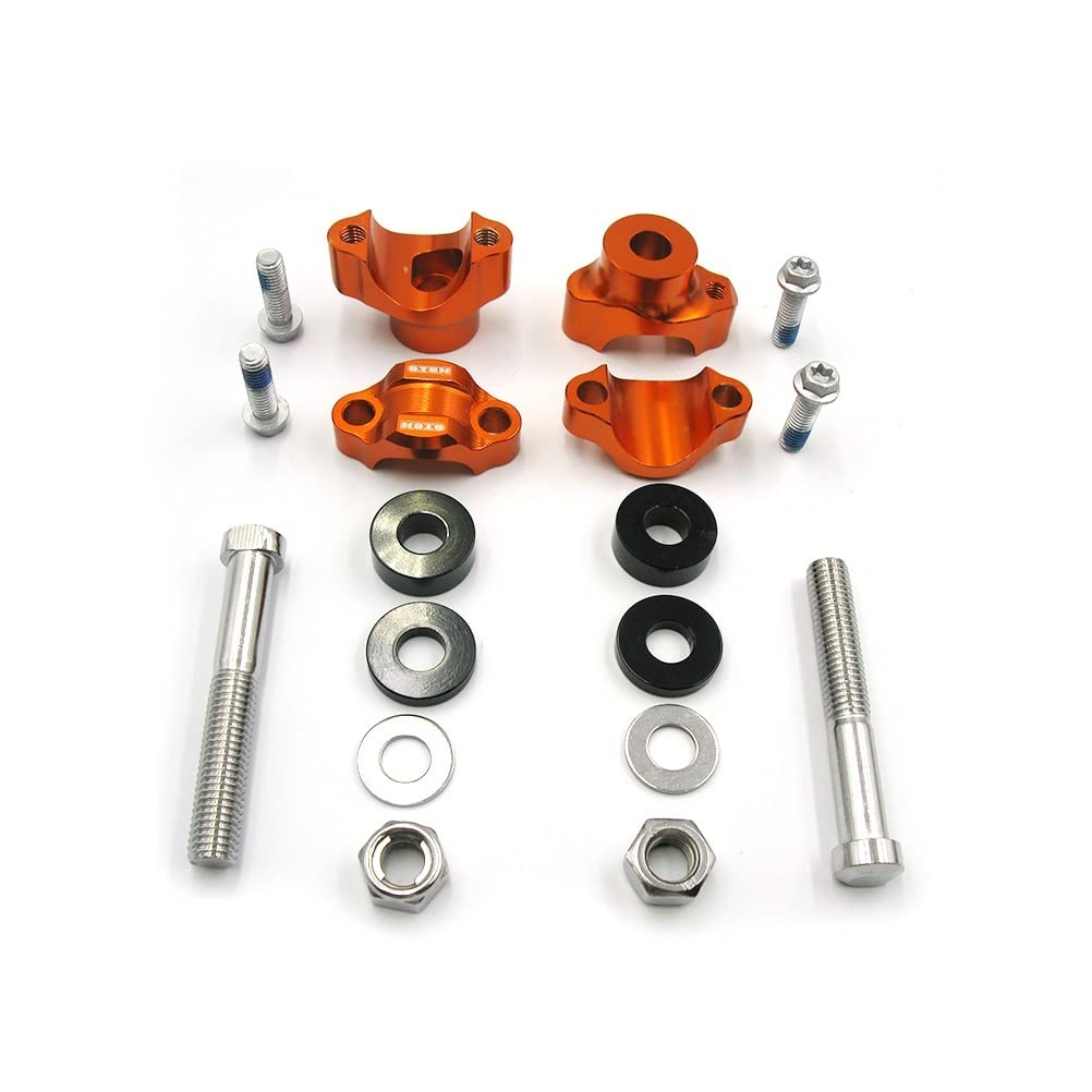 Motorrad Lenker Riser Motorradlenkerklemme CNC Aluminiumlegierungsbalkenklemmen 1 1/8 "28mm LenkererhöHung Motorrad (Color : 12mm Black)
