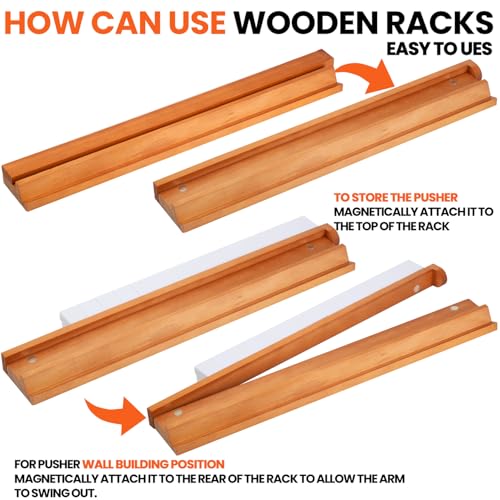 Set 4 Racks de Madera Cereza para Mahjong 17.5 Pulgadas miniatura 6