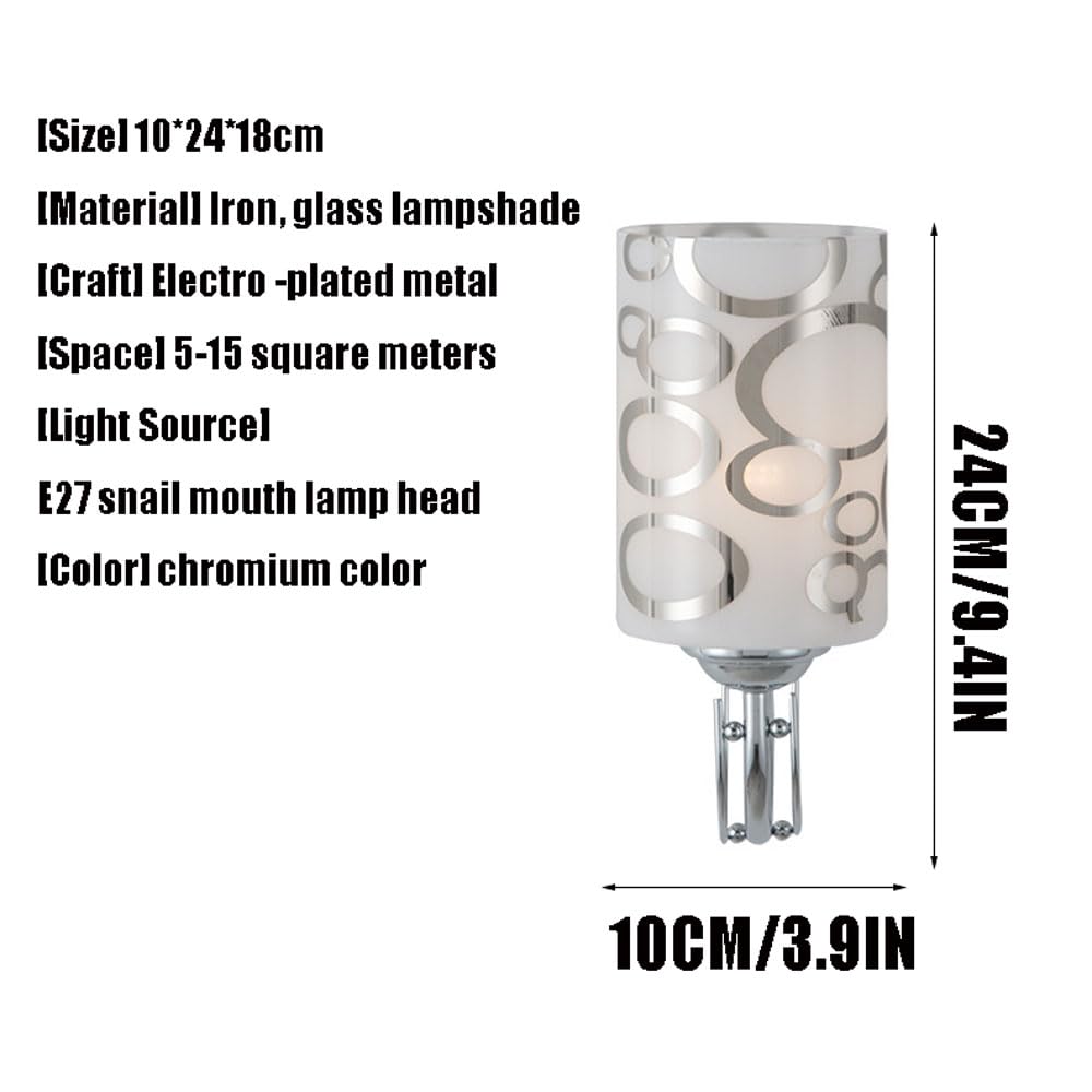 ICEMOB Lámpara de pared de vidrio Dormitorio Lámpara de noche Luz de hierro moderna Minimalista Creativo Graffiti Luz de pared Lámpara de sala Escalera Pasillo Balcón Lámparas de pared Moda creativa T