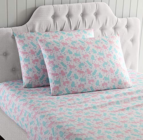 Kute Kids Super Soft Sheet Set – Kitty Time – Includes Pillowcase(S) Available In Twin & Full Size (Twin) #TOP1
