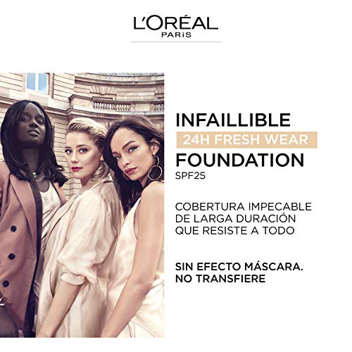 L'Oréal Paris - Fond de Teint Fluide Infaillible 32h Fresh Wear - Tous Types de Peau - 200D Sable Doré
