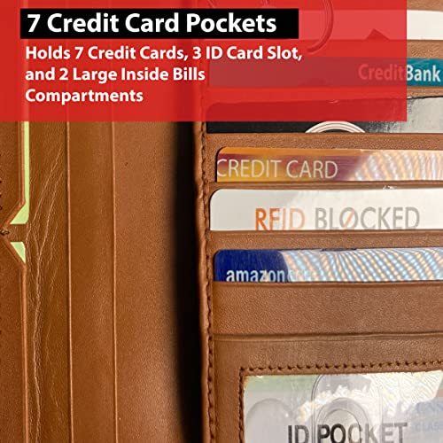 IBRO Motorcycle Biker BifoldChain Wallet for Men Crocodile Brown3