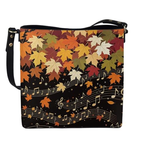 Image of HUGS IDEA Boho Bags for Women Leather Handbag Shoulder Bucket Crossbody Purse