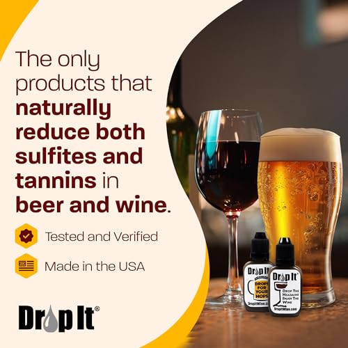 Drop It Beer & Wine Drops - Natural Discomfort Relief - Vegan & Travel Friendly - 4oz