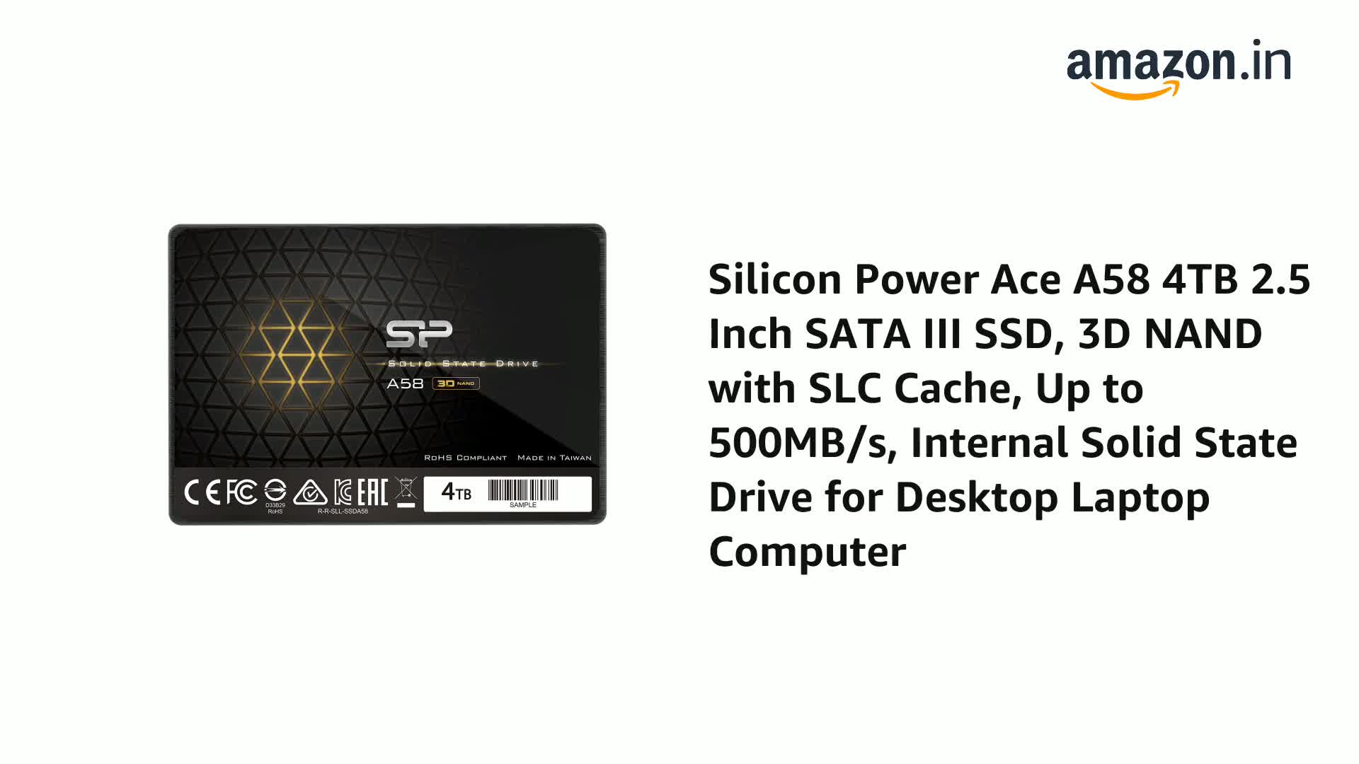 Amazon.in: Buy SP Silicon Power Ace A58 4TB 2.5 Inch SATA