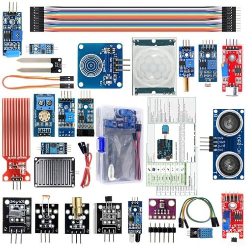Marchfunny Kit de módulo de sensor 22 en 1 compatible con Arduino R3 y Raspberry Pi con sensores fotosensibles