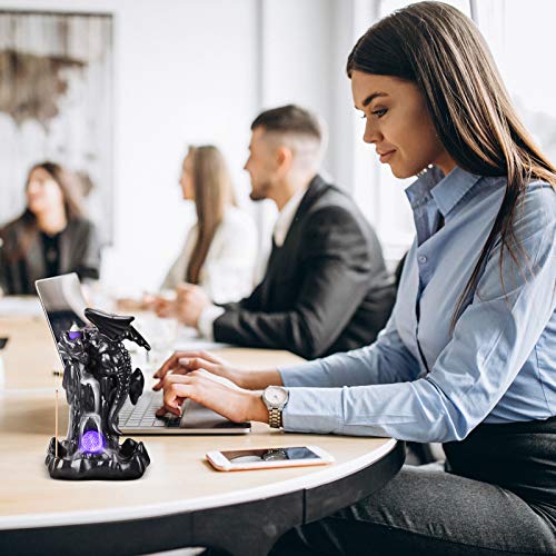 Yajodi Ceramic Dragon Backflow Incense Holder Waterfall Incense Burner, Smoke Incense Holder,With 70 Backflow Incense Cones + 50 Incense Stick,1 Mat,1 Tweezers Aromatherapy Ornament Home Decor（Brown） #TOP5