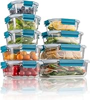 S SALIENT Glas Frischhaltedosen Set aus Borosilikat – Vorratsdosen mit Deckel, BPA-frei, Auslaufsicher, Mikrowellengeeignet, Ofenfest, Spülmaschinenfest – Meal Prep Boxen für Küche, Büro