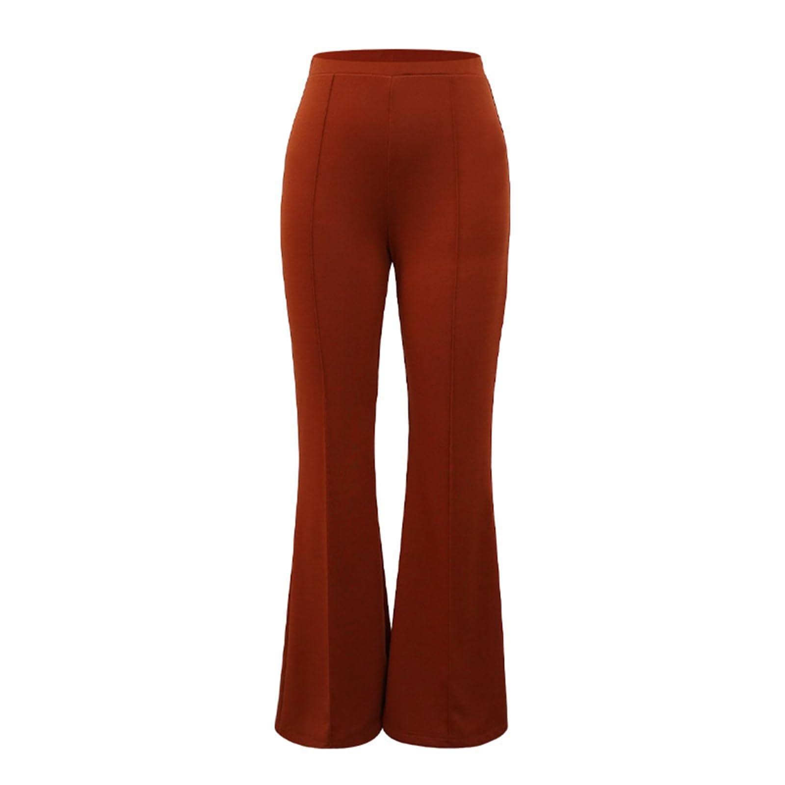KIRYU Women Wide Leg Pants High Waist Casual Pants Fall Clothes Outfits Brown Large