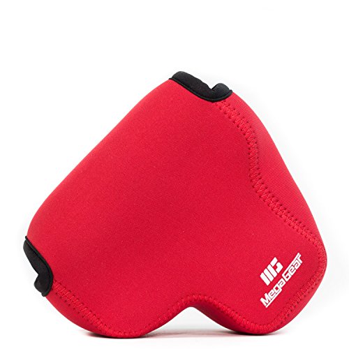MegaGear ''Ultra Light'' Neoprene Camera Case Bag with Carabiner for Canon PowerShot SX60 HS Digital Camera (Red)