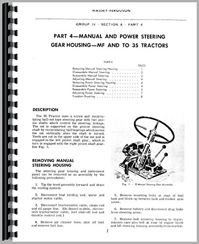 Service Manual Massey Ferguson 204 202 Industrial & Utility Tractor      Plastic Comb – January 1, 2014