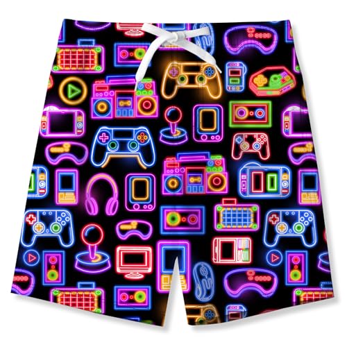 Idgreatim Teens Boys Swim Trunks Quick Dry Beach Swimwear UPF 50+ Board Shorts with Mesh Lining 6-14 Years