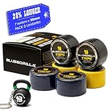 BlueGorilla Tape CrossFit Elástico (Pack 6 Rollos) - Esparadrapo Deportivo Flexible para Hook Grip y Dedos - Incluye Llavero de Regalo - 3.8cm x 7 m.