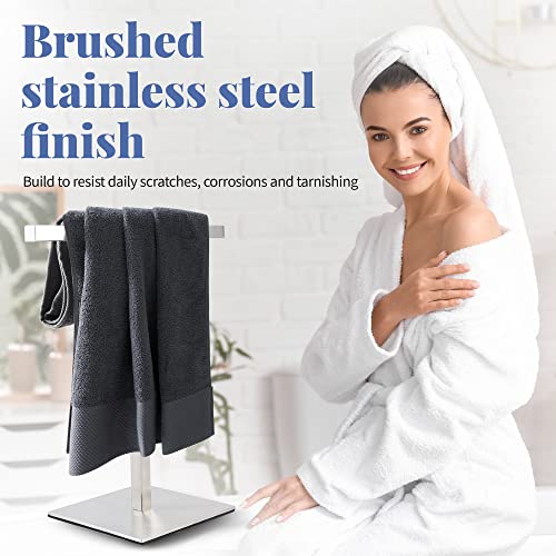 Bathroom Hand Towel Holder Stand，T-Shape Hand Towel Holder Stand Sus304 Stainless Steel For Bathroom，Kitchen Or Vanity Countertop #TOP2