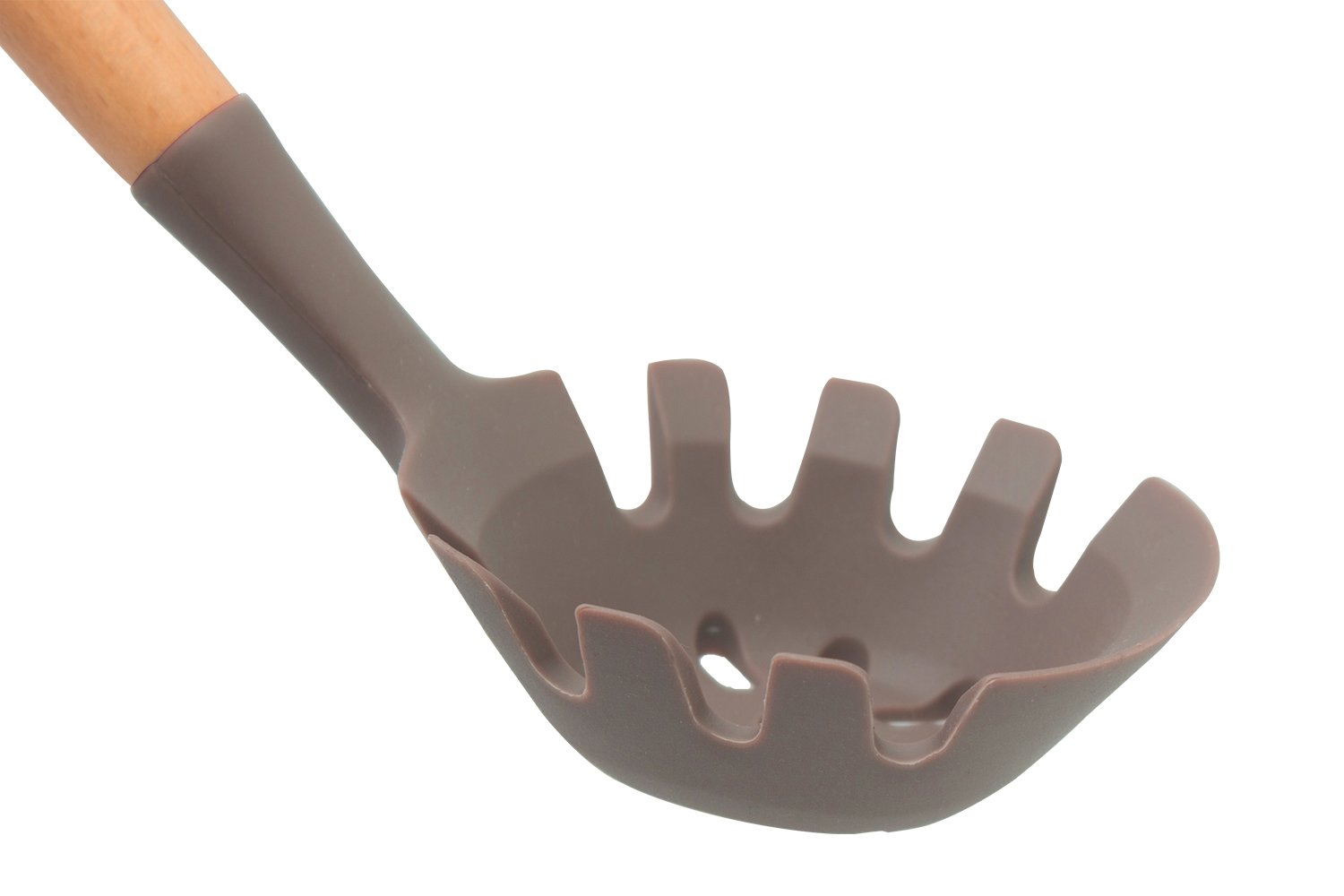 Silicone Spaghetti Server | Tosser with Beech Wood Handle | KIKAI - キーキュ | WS-20004 1