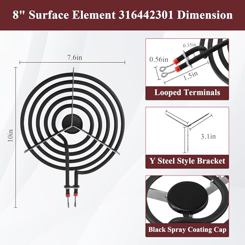 Prime&Swift B-316442301 Electric Range Burner Fit For Frigidaire,8'' Coil Surface Element Mp26Ya Fit thumb #1
