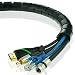 Mediabridge EZ Cable Bundler (6 Feet) - 0.75" Width - 4 Adjustable Clips Included - Flexible & Expandable Cable Management Sleeve (CM1-20-06B)