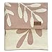 Babydecke 100% Bio-Baumwolle ZWEIGE / Blatt rosa | weiche Neugeborenen Decke | atmungsaktive Baby Erstlingsdecke Strickdecke für Mädchen | Kuscheldecke atmungsaktive Baumwolldecke Geschenk zur Geburt