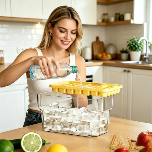 Molde para cubitos de hielo con tapa y compartimento miniatura 7