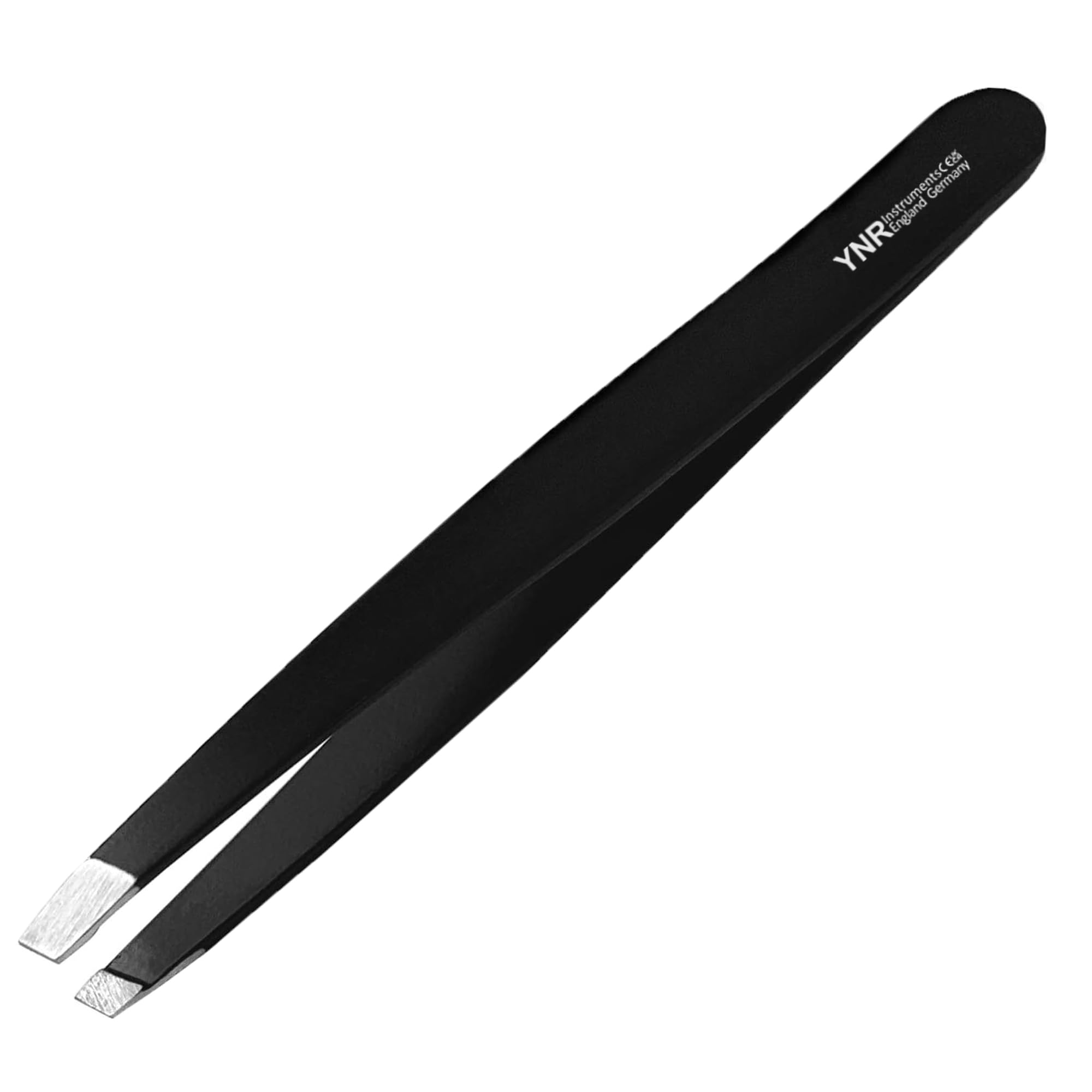 YNR Tweezers Professional Slanted Eyebrow Tweezer for Facial Hair Women & Men Stainless Steel Precision Tweezers for Plucking, Shaping, Brow, Chin & Ingrown Hair