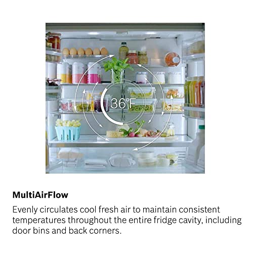 800 Series 36 in. 21 cu. ft. Smart Counter Depth French Door Recessed Handle Refrigerator Stainless Steel, Ice and Water on Fridge.com