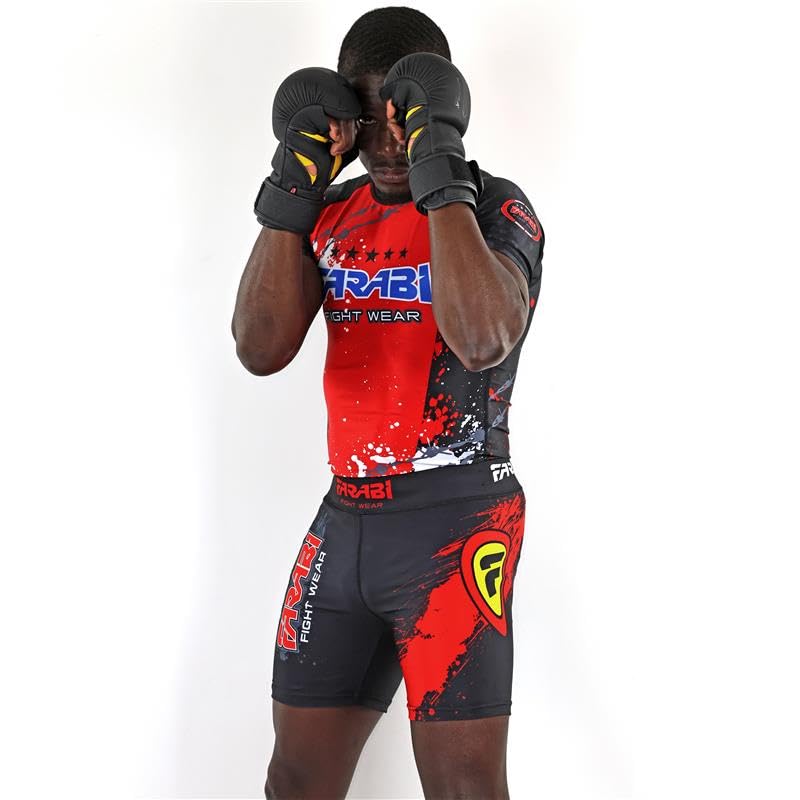 Image of FARABI vale tudo Shorts MMA Grappling Fight Training Match Compression Tights