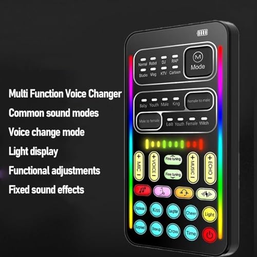 Modulador de voz de placa de sonido de 8 modos con interfaz de 3,5 mm 2