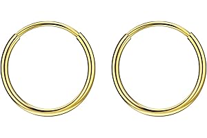 316L Surgical Steel - Hypoallergenic Gold Hoop Earrings