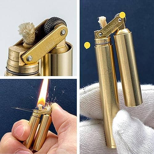 Encendedor de kerosene de cobre estilo vintage miniatura 3