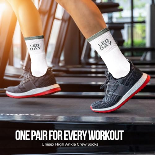 Athletic Crew Ankle Socks – 7 Pairs Cotton Men & Women Letter Print Socks for Running, Workout, Gym, Sports, Daily Wear4