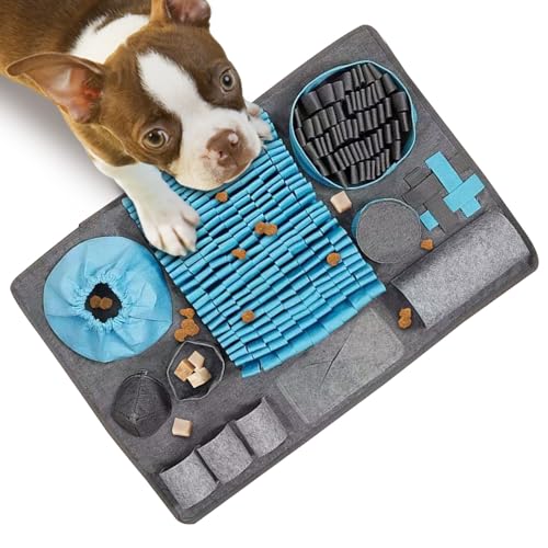 Zetqhuu Alfombrilla Olfativa para Perros - Juego Interactivo de Alimentación | Alfombrilla de Enriquecimiento Ambiental para Estímulo Mental Juego de Búsqueda Entretenimiento Todo Tipo de Mascotas