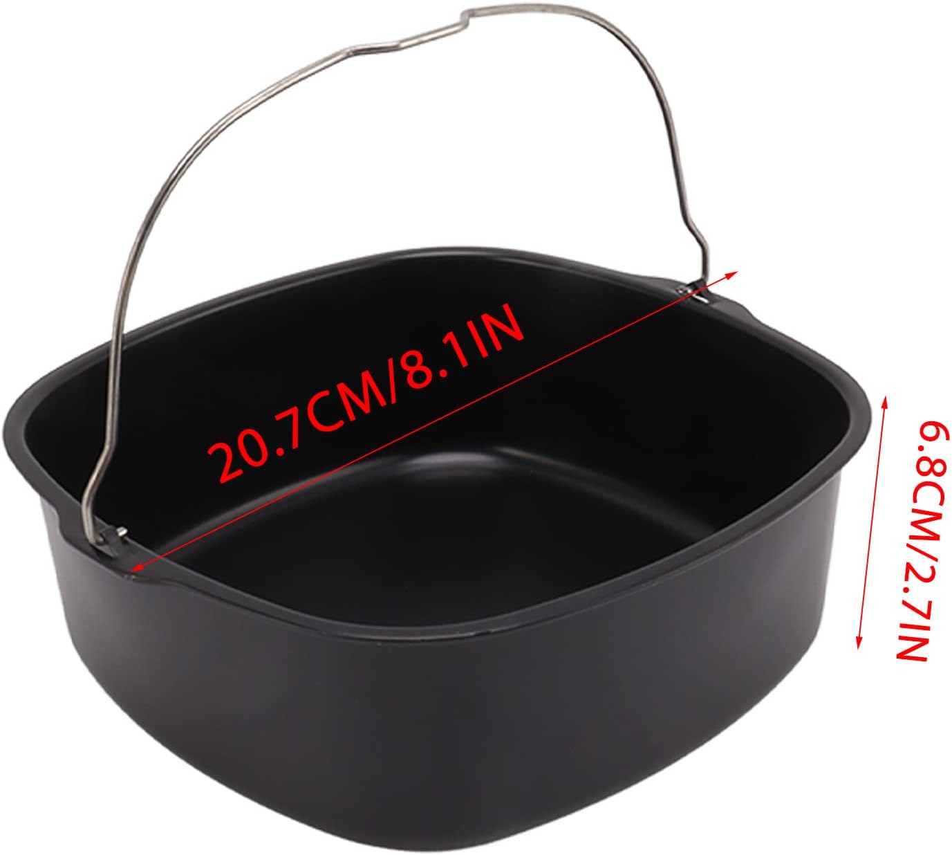 Air Fryer Accessory, 7in/8in Nonstick Air Fryer Cake Barrel, Pizza Bread Baking Pan for 3.8QT-8QT Standard Deep Fryers, Dishwasher Safe (8 inch) Air Fryer Accessory, 7in/8in Nonstick Air Fryer Cake Barrel, Pizza Bread Baking Pan for 3.8QT-8QT Standard Deep Fryers, Dishwasher Safe (8 inch)