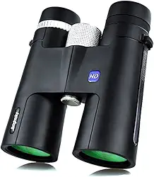 Binóculo Profissional 12x42, Lente Objetiva de Alta Definição, Visão Alargada, Preto