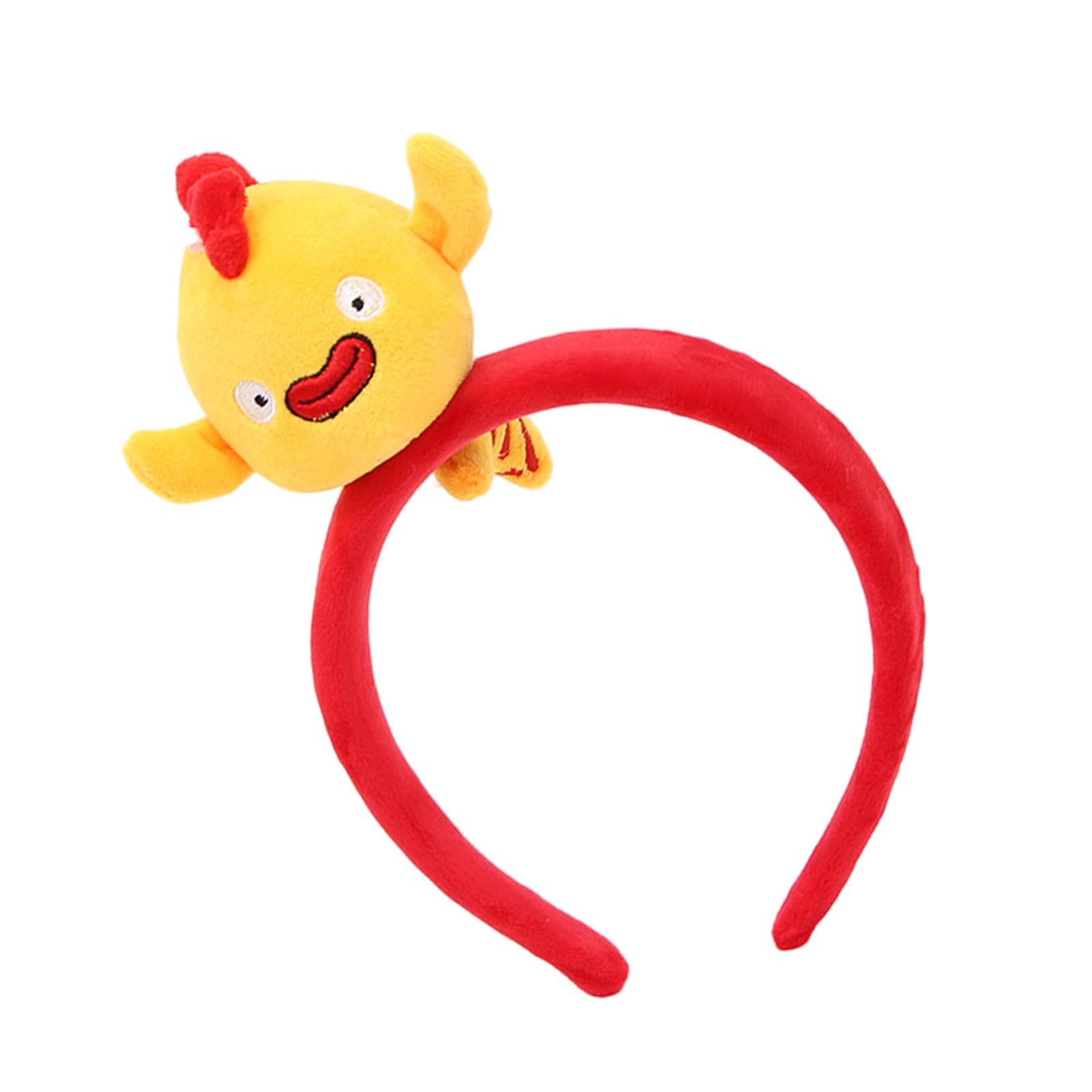 YUXITA Carp Design Hairband Soft Plush Elastic Headbands Hair Ornament For Girls Women Daily Use Party Accessories